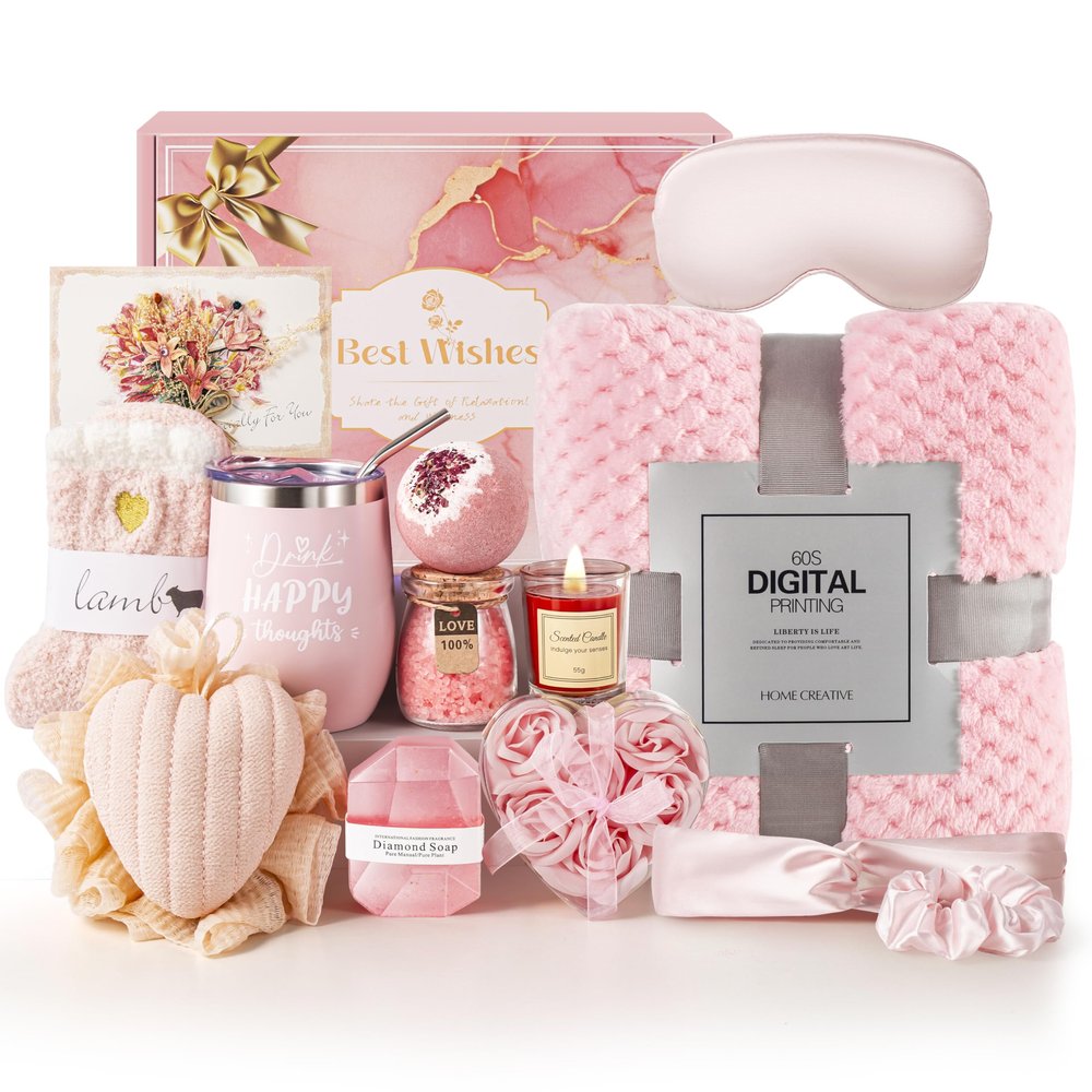 Christmas Gifts for Women,Relaxing Spa Gifts Baskets for Mom,Christmas Happy Birthday Gift Ideas Basket.