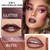 Kaely 2-in-1 Dark Borwn Metallic Lipstick and Lip Liner, Shimmer Liquid Metallic Lipsticks for Women, Glitter Lip Gloss Stain Long Lasting Waterproof Smudge Proof 24 Hour, Vegan Makeup, 11 view 2