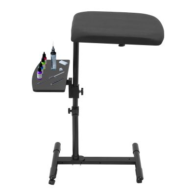 CheriMuMu Tattoo Armrest Stand with Workbench, Adjustable Height Arm Rest Stand, 160 Adjustable Angle Tattoo Table Station Portable Mobile Tattoo Workstation with Wheels for Tattoo Studio Hair Salon