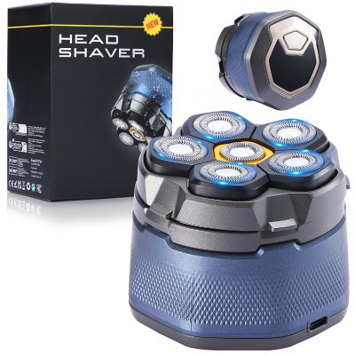 Head Shaver for Bald Men, 6D Magnetic Electric Razor for Men9000 RPM Rechargeable Trimmer with LED Display, Waterproof Wet/Dry, Type-C Charge