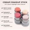 Jutqut Highlighter Stick, Glow Face Blusher with Watery Radiant Finish for Glass Skin, Natural Translucent Light Moisturizer Dewy Finish, Multi-Use Highlighter Makeup, Easy Blend & Long Lasting #04 view 3