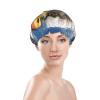 American Bald Eagle Shower Cap For Women Reusable Double Layers Bathing Bath Cap Hair Caps Waterproof Elastic Band Ladies Spa Salon Shower Hat Hair Caps view 3