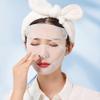 200PCS Makeup Facial Wet Cotton Pads Stretchable Wet Compress Facial Cotton Pads Cleansing Cotton Towel Makeup Remover Cotton Sheets with Hole Tear Mask Paper Towel for Daily Skin Care view 4