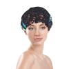 Airplane Cockpit1 (1)_ Shower Cap For Women Reusable Double Layers Bathing Bath Cap Hair Caps Waterproof Elastic Band Ladies Spa Salon Shower Hat Hair Caps view 3