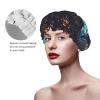 Airplane Cockpit1 (1)_ Shower Cap For Women Reusable Double Layers Bathing Bath Cap Hair Caps Waterproof Elastic Band Ladies Spa Salon Shower Hat Hair Caps view 4