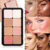 1 PC 16 Colors Facial Contour Highlighter Blusher Palette, Multi Purpose Matte & Shimmer Contouring Shaping Palette Creating 3D Makeup (02#, 30g) view 3