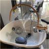 Head Spa Equipment, Water Circulating Head Therapy Device, Semi Adjustable Shower Design, with Metal Fixing Buckle and Pump, for Salon Equipment,BRplug view 1
