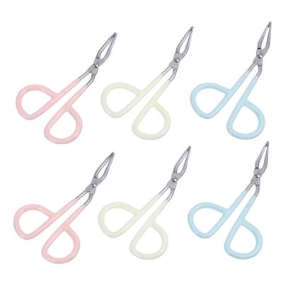 Happyyami 6pcs Stainless Steel Eyebrow Clip Scissors for Women Eyebrow Grooming Kit