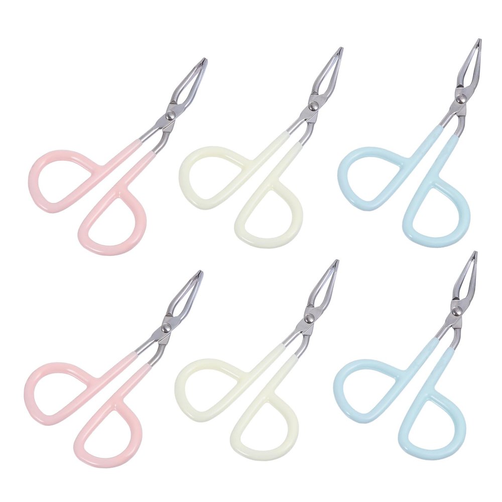 Happyyami 6pcs Stainless Steel Eyebrow Clip Scissors for Women Eyebrow Grooming Kit