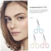 Happyyami 6pcs Stainless Steel Eyebrow Clip Scissors for Women Eyebrow Grooming Kit view 3