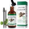 100% Pure Cold-Pressed Castor Oil  2.02 FL OZ | For Hair Growth, Lashes & Brows | Includes Application Brushes view 1