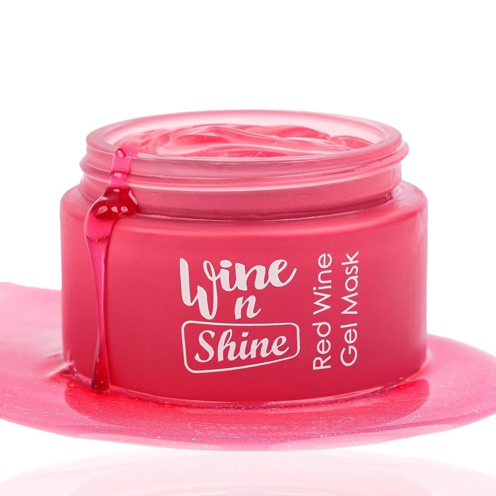 7in1 Red Wine Gel Face Mask for Glowing Skin, De-Tan, Open Pores Tightening & Dark Spots Removal | 2% Kojic Acid & Real Wine Extract | All Skin Type | 50gm (Buy 2 Quantity Get 1 Quantity Free)