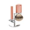 MHLE HEXAGON Shaving Kit, 3-parts, Shaving Brush with Silvertip Badger, Safety Razor, Sunrise view 2