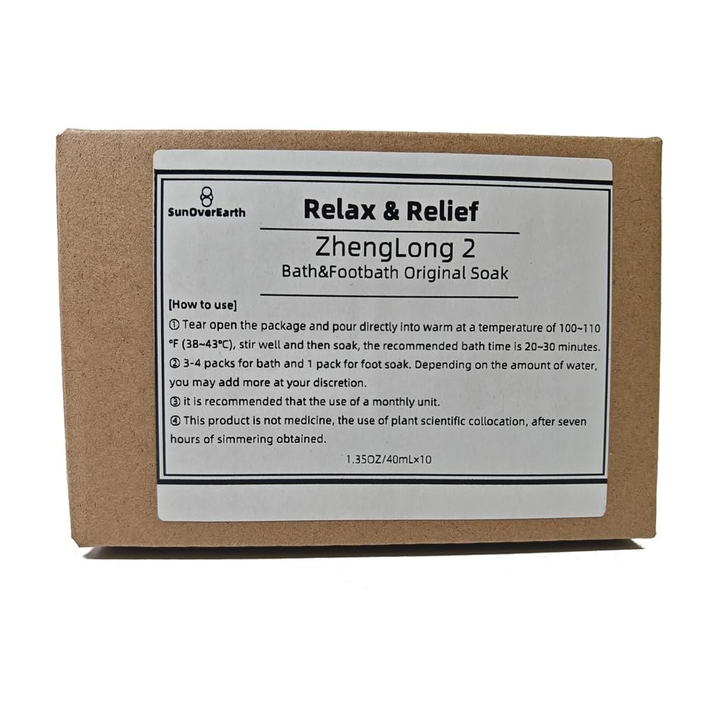 SunOverMoon Relax & Relief Foot Bath soak Pure Plant Original Liquid, Advanced Formula, 75 Hours Simmering, Original Liquid Concentration, Skin-Friendly, Good Absorption Efficiency.