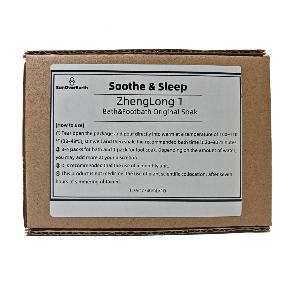 SunOverMoon Soothe & Sleep Foot Bath soak Pure Plant Original Liquid, Advanced Formula, 74 Hours Simmering, Original Liquid Concentration, Skin-Friendly, Good Absorption Efficiency.