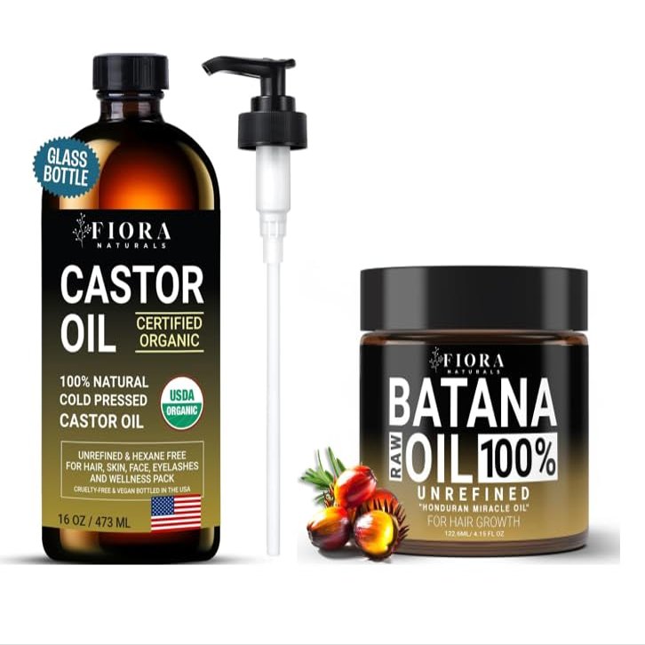 16 ounce Castor oil & $ ounce Batana Oil