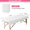 200 Piece Disposable Massage Table Sheets 31" x 71" - Non-Woven Fabric Bed Covers for Spa, Massage, Beauty & Tattoos - Breathable, Hygienic (White) view 2