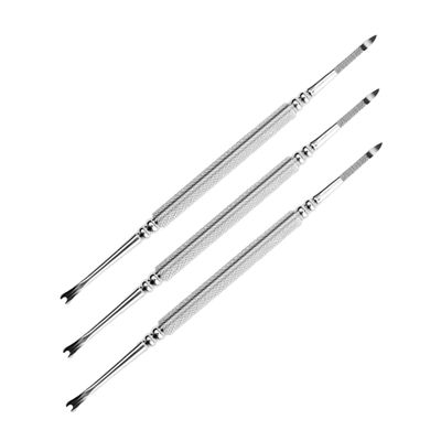 SOESFOUFU 3pcs Manicure Tools Kit Nail Art Tools Cuticle Pusher and Nail Brushes for Cleaning