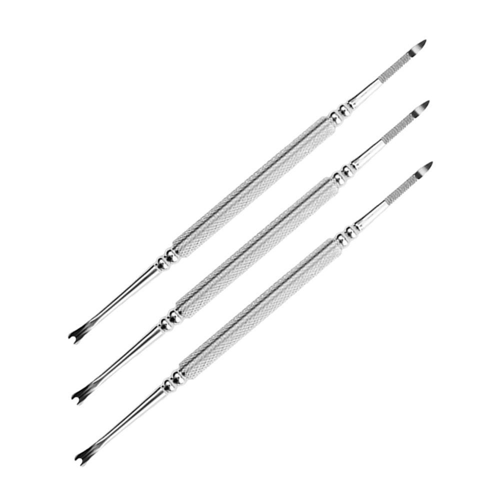 SOESFOUFU 3pcs Manicure Tools Kit Nail Art Tools Cuticle Pusher and Nail Brushes for Cleaning