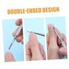 SOESFOUFU 3pcs Manicure Tools Kit Nail Art Tools Cuticle Pusher and Nail Brushes for Cleaning view 3
