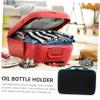 AUTSUPPL Portable Bottle Essential Oil Organizer Case for Travel Flexible Dividers for Bottles Storage Pouch for Essential Oils Blue for Outdoor Use view 2