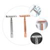 VICASKY 2pcs Manual Metal Shaving Razor for Men Old Style Double-edged Safety Razor Non-skid Grip for Smooth Face Beard Shaving Travel view 4