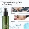 Piercing Aftercare Spray - Sterile Saline Solution for Piercings with Panthenol & Tea Tree Oil for Piercing Bumps Lip, Body, Nose Rings, & Ear Piercing Cleaner Keloid bump removal (3 Pack) view 2