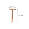 Vaguelly 2pcs Manual Metal Shaving Razor Classic Double Edge Beard Shaver with Nonslip Handle Washable Design for Professional Barber Home Use Rose Gold Star view 2