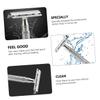 Vaguelly 2pcs Manual Metal Shaving Razor Classic Double Edge Beard Shaver with Nonslip Handle Washable Design for Professional Barber Home Use Rose Gold Star view 4