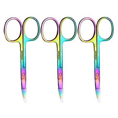 LIFKOME 3pcs Eyebrow Grooming Scissors Trimming Shears for Precise Eyebrow Shaping and Grooming Lightweight and Portable Beauty Tool for Women