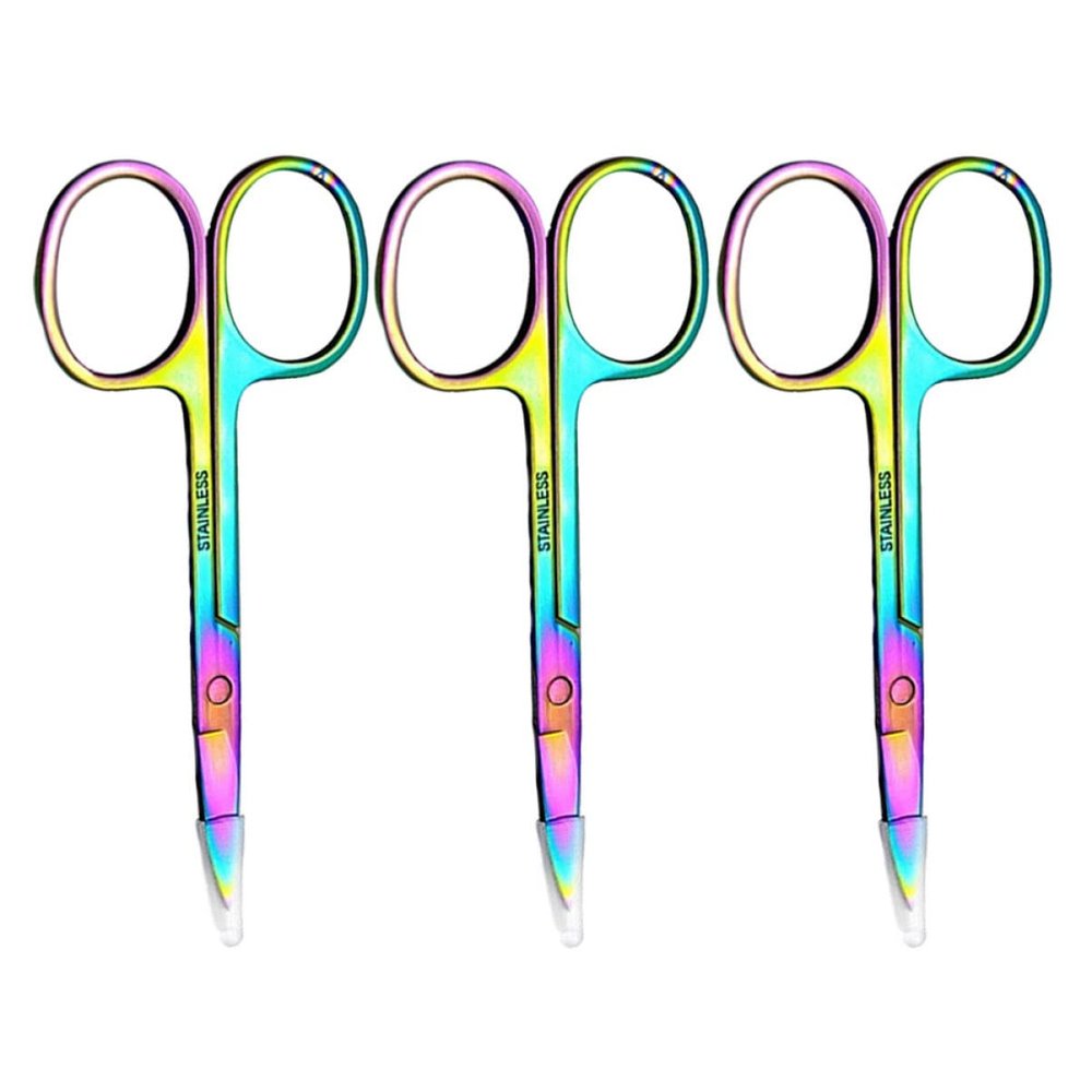 LIFKOME 3pcs Eyebrow Grooming Scissors Trimming Shears for Precise Eyebrow Shaping and Grooming Lightweight and Portable Beauty Tool for Women