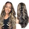 13x4 Body Wave Lace Front Wigs Pre Plucked Lace Frontal Wigs Human Hair Blonde Highlight #1b 27 Glueless Human Wigs Pre Plucked with Baby Hair (180 density, 20inch) view 1