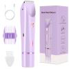 QNHMPW Bikini Trimmer for Women,Electric Razors for Women,2-in-1 Dual Head Shaver- Wet/Dry Shaver Groomer, Waterproof Hygiene Razor Used for Face, Underarm, Leg, Bikini Area(Purple) view 1