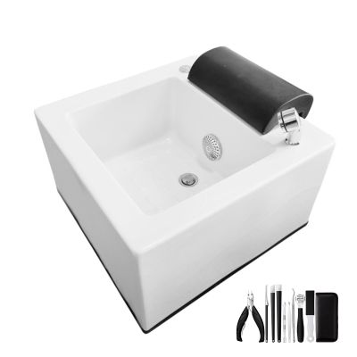 BRCYKRWY Foot Bath Acrylic Footbath Spa Portable Foot Spa Bathtub Colorful Lamp Footbath Foot Spa with Heat and Massage and Jets for Home Salon Spa Beauty Store