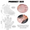 300 Pcs Plastic Foot Covers For Feet, Plastic Socks For Moisturizing Feet Paraffin Wax Gloves For Hands Can Be Used For Shoe Fitting Hot Wax Therapy Spa view 2
