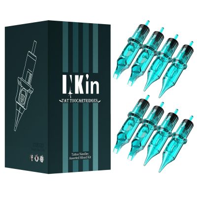 50Pcs Tattoo Cartridge Needles #12 Standard Assorted Mixed Size Round Liner Shader Magnum -5Pcs each of 3RL 5RL 7RL 7RS 9RS 14RS 5M1 7M1 9M1 15M1 9RM 15RM with Safety Membrane for Tattoo Gun Machine