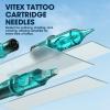 50Pcs Tattoo Cartridge Needles #12 Standard Assorted Mixed Size Round Liner Shader Magnum -5Pcs each of 3RL 5RL 7RL 7RS 9RS 14RS 5M1 7M1 9M1 15M1 9RM 15RM with Safety Membrane for Tattoo Gun Machine view 2