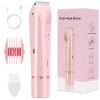 QNHMPW Bikini Trimmer for Women,Electric Razors for Women,2-in-1 Dual Head Shaver- Wet/Dry Shaver Groomer, Waterproof Hygiene Razor Used for Face, Underarm, Leg, Bikini Area(Pink) view 1