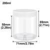 LKXHarleya 10pcs Plastic Cosmetic Container, 200ml Round Refillable Transparent Jars with White Lids for Travel Storage Make Up, Eye Shadow, Nails, Jewelry and Small Accessories view 2