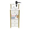 Beauty Salon Station, Barber Station, Salon Storage Cabinet Makeup Storage with 2 Hair Dryer Holder & 3 Drawers, Makeup Organizer Beauty Equipment, Salon Stations for Hair Stylist view 1