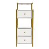 Beauty Salon Station, Barber Station, Salon Storage Cabinet Makeup Storage with 2 Hair Dryer Holder & 3 Drawers, Makeup Organizer Beauty Equipment, Salon Stations for Hair Stylist view 2