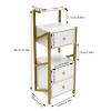 Beauty Salon Station, Barber Station, Salon Storage Cabinet Makeup Storage with 2 Hair Dryer Holder & 3 Drawers, Makeup Organizer Beauty Equipment, Salon Stations for Hair Stylist view 3