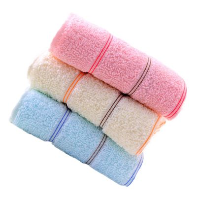 AUTSUPPL 3pcs Pure Cotton Muslin Washcloths Soft Face Towels Cotton Facecloth for Makeup Bath Travel Random Color