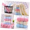 AUTSUPPL 3pcs Pure Cotton Muslin Washcloths Soft Face Towels Cotton Facecloth for Makeup Bath Travel Random Color view 3