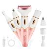 Women Electric Razors Shavers, Lady Bikini Trimmer 4 in 1 Electric Shaver Razor for Women Waterproof Wet/Dry Face Razors for Nose Eyebrow Arms Underarm Legs Pubic Area Painless Facial Hair Removal view 1