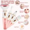Women Electric Razors Shavers, Lady Bikini Trimmer 4 in 1 Electric Shaver Razor for Women Waterproof Wet/Dry Face Razors for Nose Eyebrow Arms Underarm Legs Pubic Area Painless Facial Hair Removal view 2