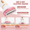 Women Electric Razors Shavers, Lady Bikini Trimmer 4 in 1 Electric Shaver Razor for Women Waterproof Wet/Dry Face Razors for Nose Eyebrow Arms Underarm Legs Pubic Area Painless Facial Hair Removal view 3