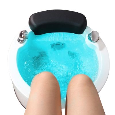 BRCYKRWY Foot hydromassage Foot Bath,Acrylic Footbath Spa Bath Pedicure,Pedicure Bowl,with Heat and Massage Colorful Lamp for Home Spa Treatment