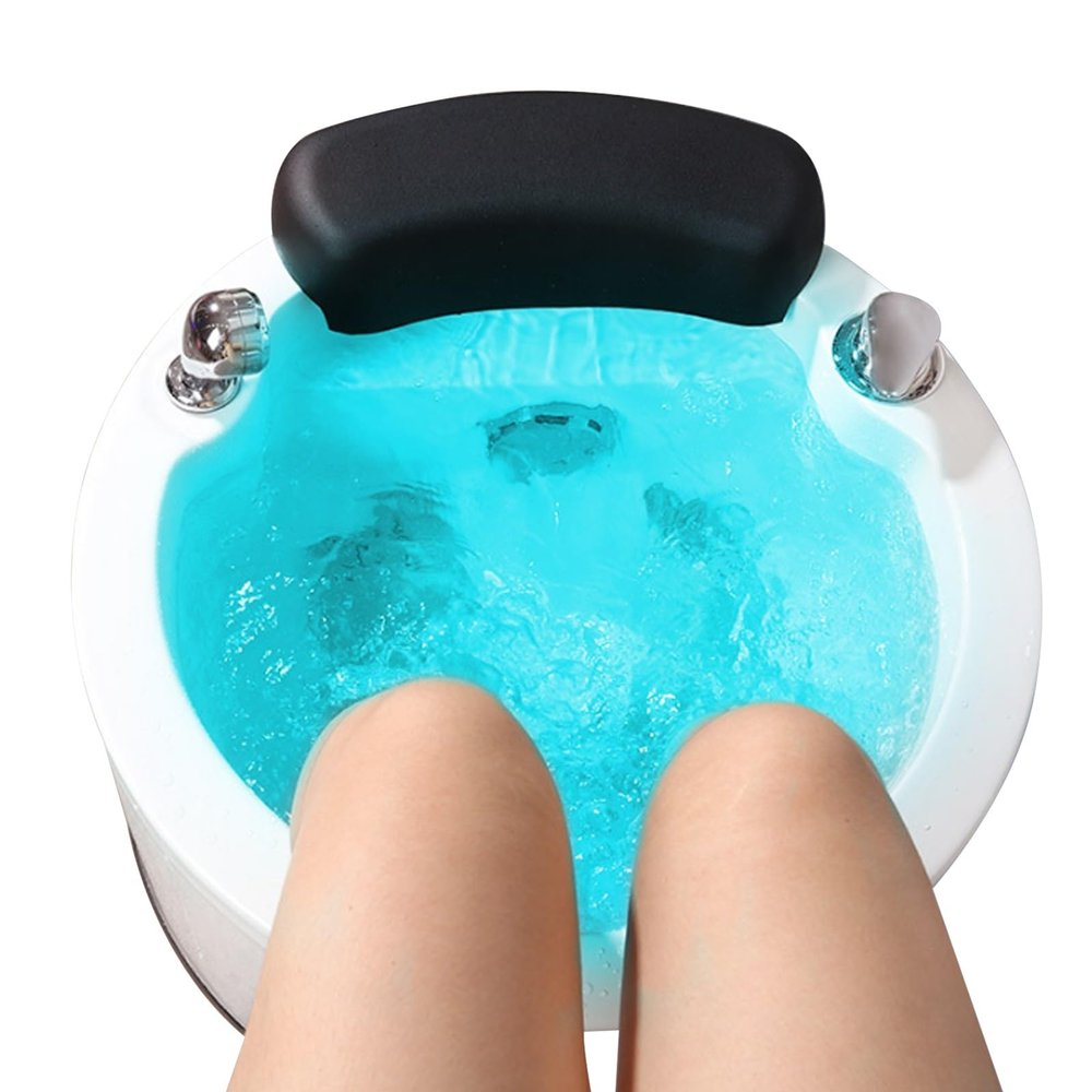 BRCYKRWY Foot hydromassage Foot Bath,Acrylic Footbath Spa Bath Pedicure,Pedicure Bowl,with Heat and Massage Colorful Lamp for Home Spa Treatment