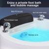 BRCYKRWY Foot hydromassage Foot Bath,Acrylic Footbath Spa Bath Pedicure,Pedicure Bowl,with Heat and Massage Colorful Lamp for Home Spa Treatment view 3